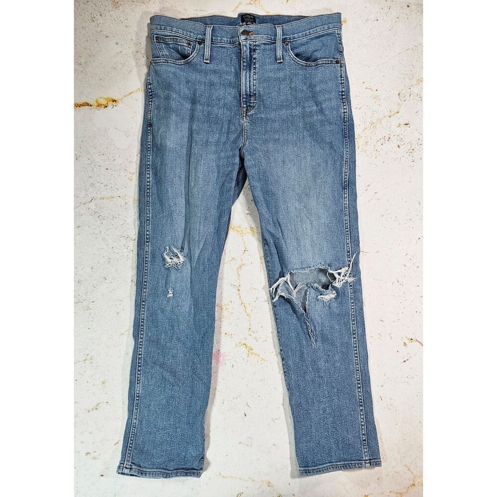 Title: J.Crew High-Rise Classic Vintage Jeans Women’s 33 Distressed Straight Leg